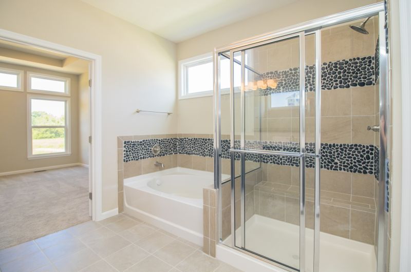 Glass Shower with Seating